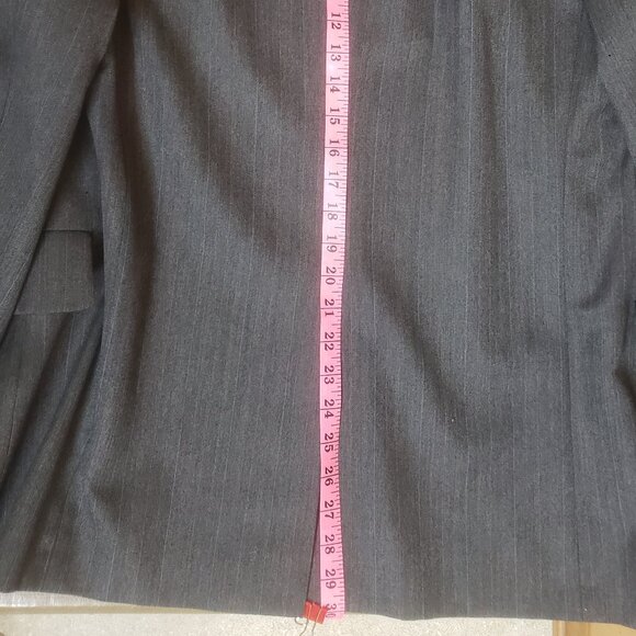 Kuppenheimer Suit 42 33x30 Mens Gray Herringbone & Stripe Vintage - Picture 7 of 16